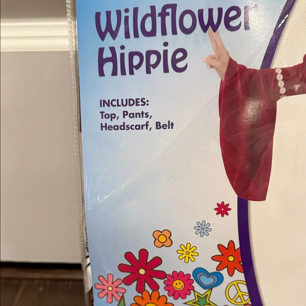 Spirit Halloween Wildflower Hippie Costume- Large 12/14 - Picture 4 of 6